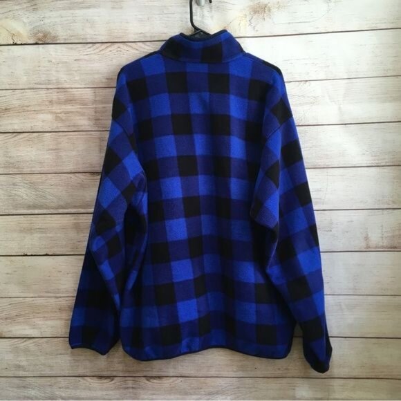 PATAGONIA SYNCHILLA SNAP-T PULLOVER IN BLUE BUFFALO PLAID - Picture 6 of 6